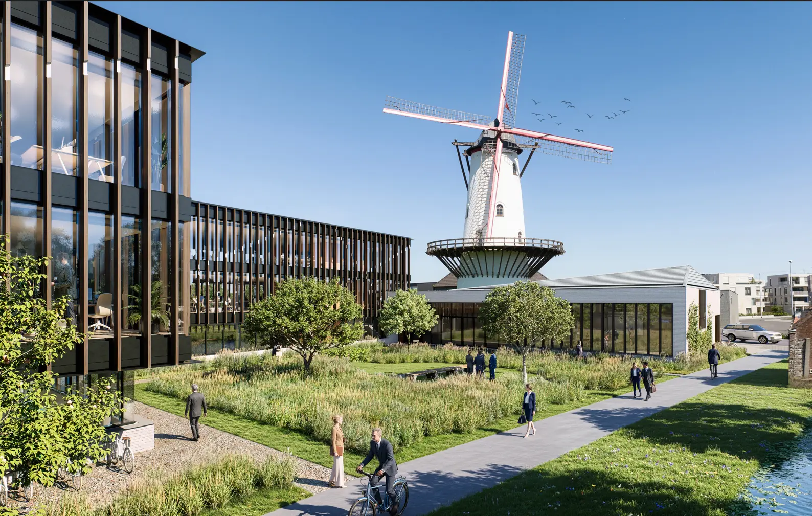 Architectural visualisation of the Zandwegemolen project in Bruges